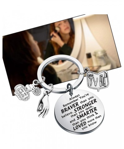 Manicurist Gifts Nail Tech Keychain Always Remember You're Braver Than You Believe Nail Tech Keychain $9.87 Bracelets