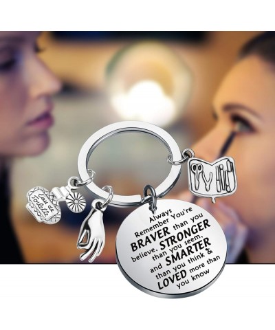 Manicurist Gifts Nail Tech Keychain Always Remember You're Braver Than You Believe Nail Tech Keychain $9.87 Bracelets