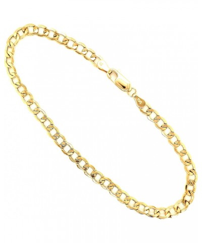 10k Yellow Gold Hollow C-Link Men and Women Bracelet/Anklet 3.5mm, 6.5 $42.12 Anklets