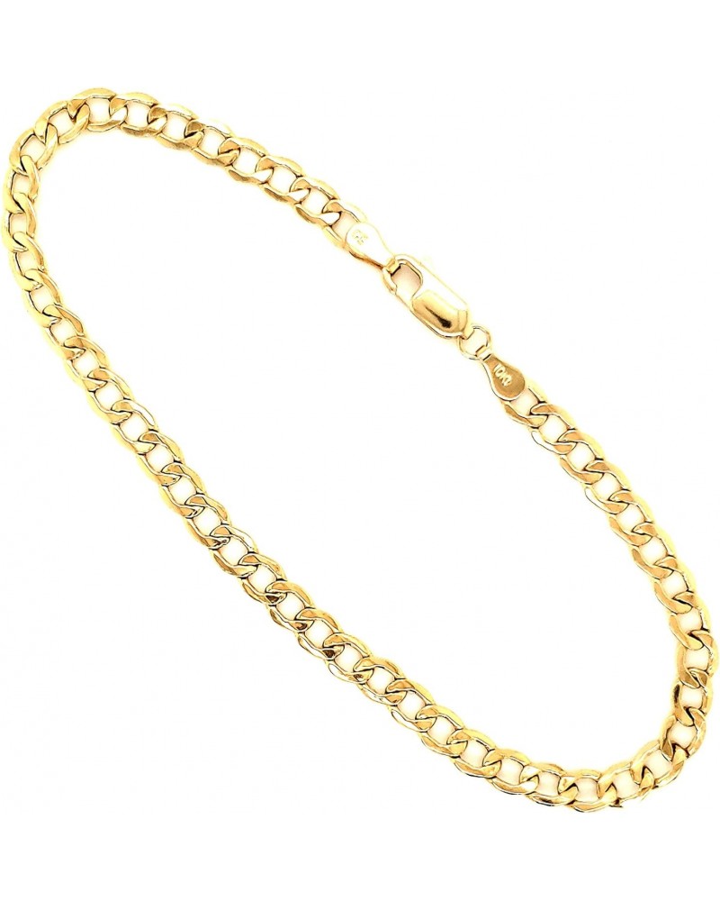 10k Yellow Gold Hollow C-Link Men and Women Bracelet/Anklet 3.5mm, 6.5 $42.12 Anklets