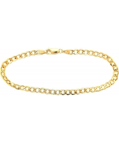 10k Yellow Gold Hollow C-Link Men and Women Bracelet/Anklet 3.5mm, 6.5 $42.12 Anklets