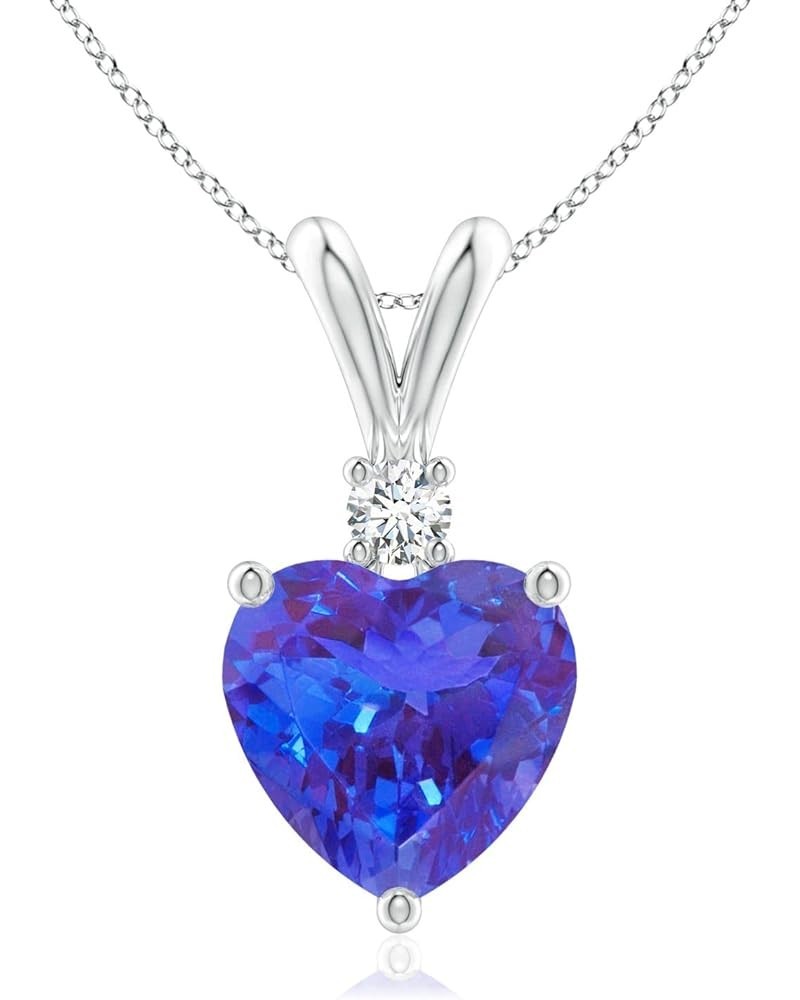 Natural Tanzanite Solitaire Pendant Necklace for Women, Girls in 14K Solid Gold/Platinum | December Birthstone | Jewelry Gift...