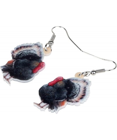 Acrylic Thanksgiving Anime Turkey Chicken Earrings For Women kid Girl Fashion Charm Jewelry Gifts Black Turkey A $6.04 Earrings