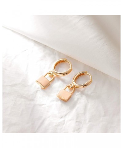 Gold Cuff Earrings Huggie Earrings for Women 14k Gold Plated Small Huggie Hoop Earrings tiny lock $10.25 Earrings