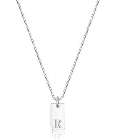 Initial Necklaces for Women, Dainty Silver Initial Necklace Personalized Silver Letter Necklace Tiny Silver Pendant Necklace ...