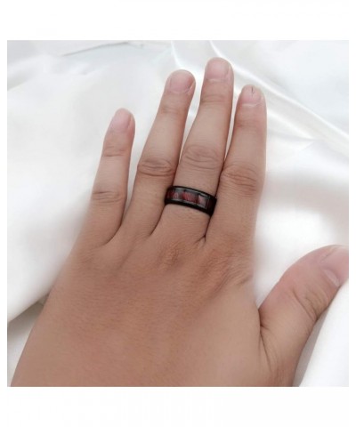 Couple Rings Black Plated Round cut Blue Cz Womens Wedding Ring Sets Stainless Steel Men Wedding Band Red Men size10 $9.40 Br...