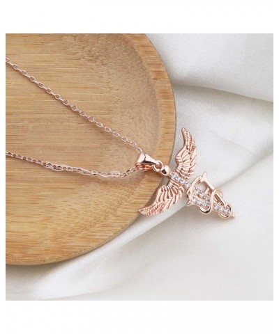 Veterinary Caduceus Pendant Necklace Vet Tech Jewelry Appreciation Gift For Veterinarian Nurse vet copper necklace RG $10.20 ...