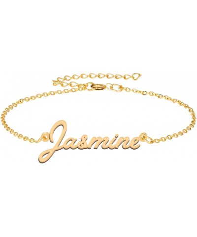 Personalized Name Bracelet Engraved Mom Anklet Adjustable Name Jewelry for Women Bridesmaid Gift $12.31 Anklets