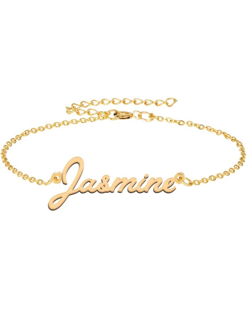 Personalized Name Bracelet Engraved Mom Anklet Adjustable Name Jewelry for Women Bridesmaid Gift $12.31 Anklets