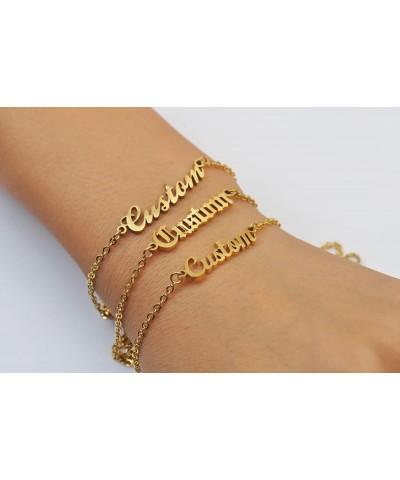 Personalized Name Bracelet Engraved Mom Anklet Adjustable Name Jewelry for Women Bridesmaid Gift $12.31 Anklets