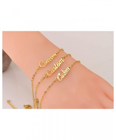 Personalized Name Bracelet Engraved Mom Anklet Adjustable Name Jewelry for Women Bridesmaid Gift $12.31 Anklets