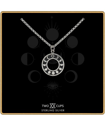 Sterling Silver Moon Phase Necklace Sterling Silver Chain $27.97 Necklaces