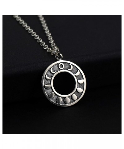 Sterling Silver Moon Phase Necklace Sterling Silver Chain $27.97 Necklaces