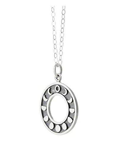 Sterling Silver Moon Phase Necklace Sterling Silver Chain $27.97 Necklaces