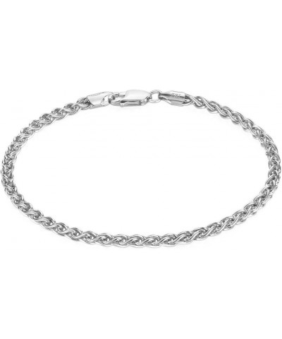 1mm-5mm Solid .925 Sterling Silver Braided Wheat Chain Necklace or Bracelet 8.0 Inches 2.7mm Bracelet $32.00 Necklaces