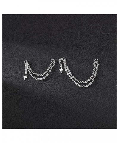 Silver Chain Earrings for Women Earring Chain Link Earrings Cartilage Earring Chain Dangle Earrings Helix Chain Ear Chain for...