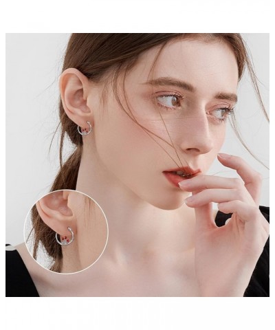 925 Sterling Silver Small Hoop Earrings Hypoallergenic Earring Jewelry for Sensitive Ears Tulip $14.08 Earrings