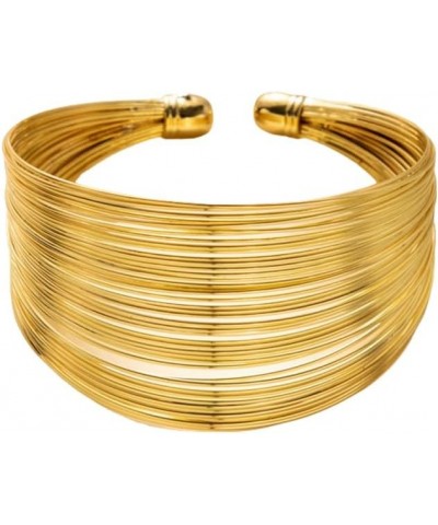 18K Gold Bangle Bracelets for Women Trendy Wide Chunky Cuff Bracelets Hammered Irregular Wrist Cuff Wrap Bracelet WG $11.99 B...