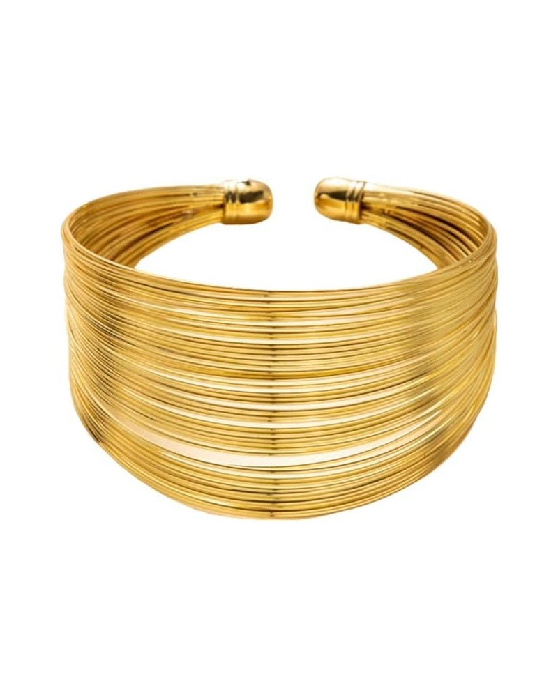 18K Gold Bangle Bracelets for Women Trendy Wide Chunky Cuff Bracelets Hammered Irregular Wrist Cuff Wrap Bracelet WG $11.99 B...