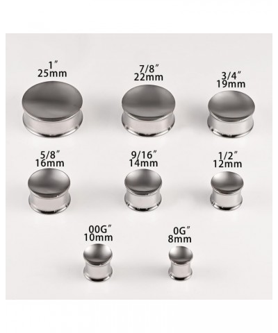 2PCS Simple Ear Tunnels Plugs Gauges 316 Stainless Steel Ear Hypoallergenic Earrings Expanders for Stretched Piercing Body Je...