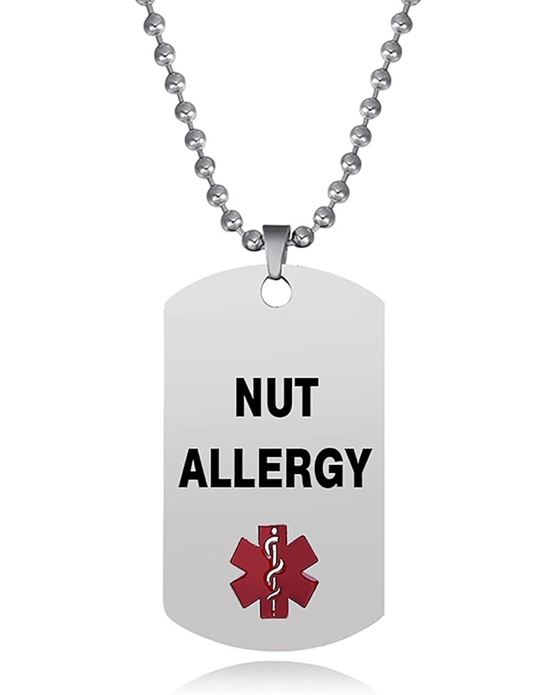 Medical Alert Dog Tag Necklace for Men Women Son Asthma Diabetes Blood Thinner Eliquis Epilepsy Allergy Pacemaker Seizures Nu...