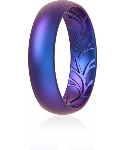 Women Silicone Wedding Bands, Breathable Leaf Cross Pattern Wedding Rings - 5.5 mm Wide Galaxy A 5.5 - 6 (16.5mm) $7.94 Rings