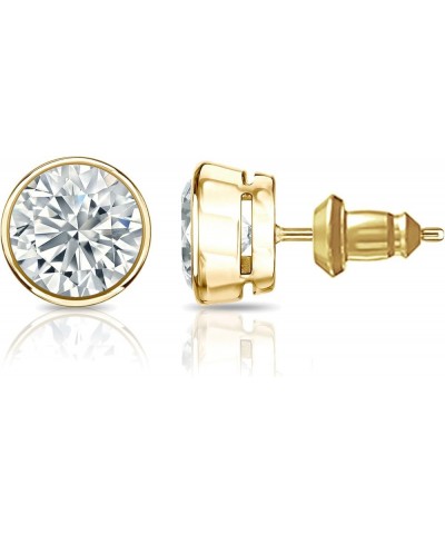 14k Gold Bezel-set Round Diamond Stud Earrings (1/4-2cttw, G-H, SI2-I1) Secure Lock Back Yellow Gold 1.2 carats $327.08 Earrings