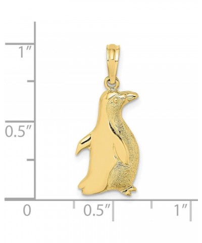 Solid 10K Yellow Gold 2-D Polished and Engraved Penguin Charm - 18.75mm $48.41 Bracelets