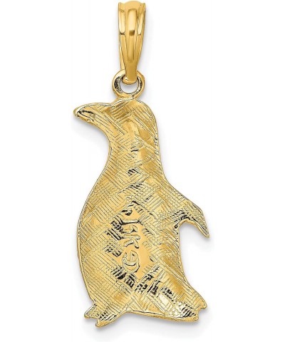 Solid 10K Yellow Gold 2-D Polished and Engraved Penguin Charm - 18.75mm $48.41 Bracelets