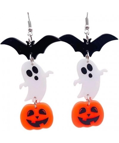 Acrylic Halloween Earrings Witch Earrings Bat Earrings Ghost Earrings Pumpkin Earrings Halloween Jewelry Holiday Earrings Bat...