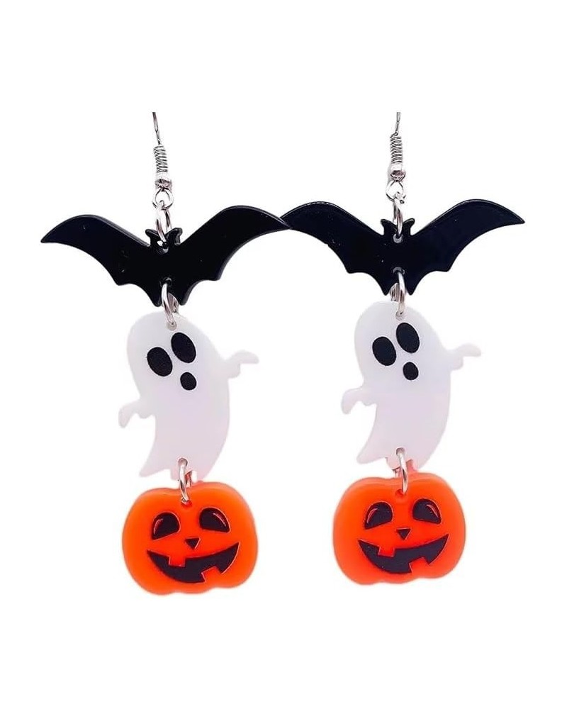 Acrylic Halloween Earrings Witch Earrings Bat Earrings Ghost Earrings Pumpkin Earrings Halloween Jewelry Holiday Earrings Bat...