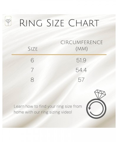 10k Solid Gold Gemstone Ring for Women | three Stone Birthstone Rings | Hypoallergenic Statement Cocktail Rings in Sizes 6 to...