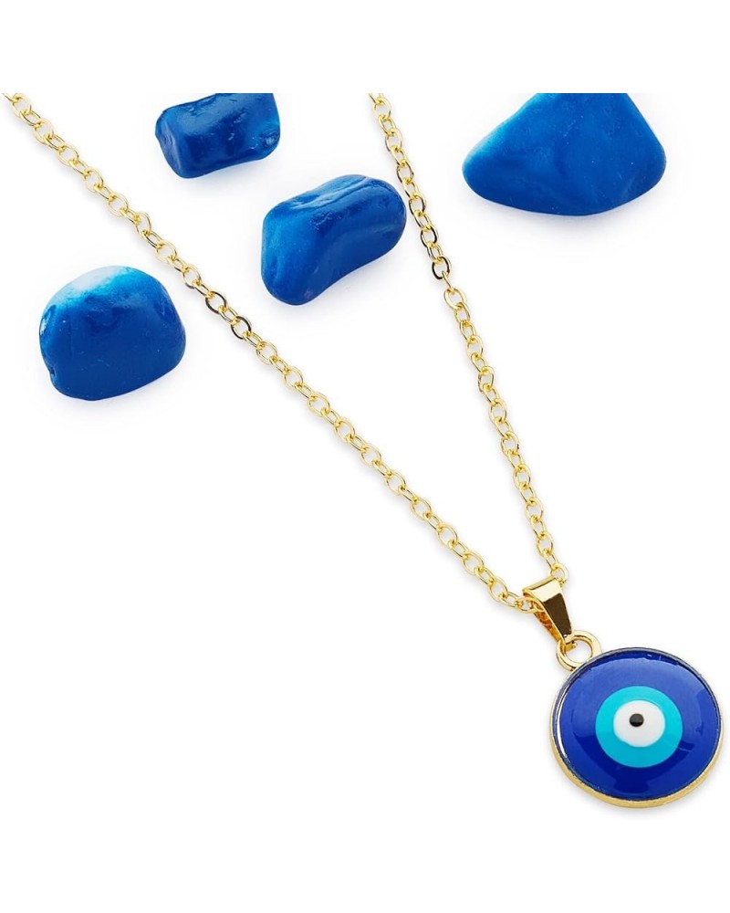 14K Gold Plated Evil Eye Pendant, Heart Evil Eye Necklace for Women with Gift Box | Adjustable Chain, Minimalist, Tiny Dainty...