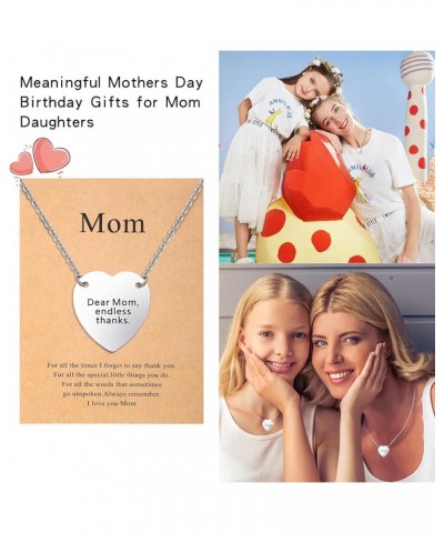 Mom Necklace for Women Heart Pendant Jewelry Mothers Day Gifts from Daughter "Dear Mom, endless thanks. $7.64 Necklaces