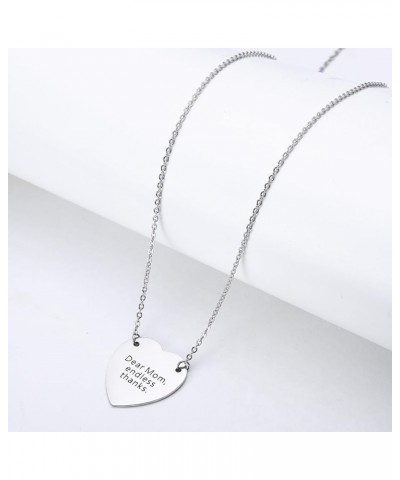 Mom Necklace for Women Heart Pendant Jewelry Mothers Day Gifts from Daughter "Dear Mom, endless thanks. $7.64 Necklaces