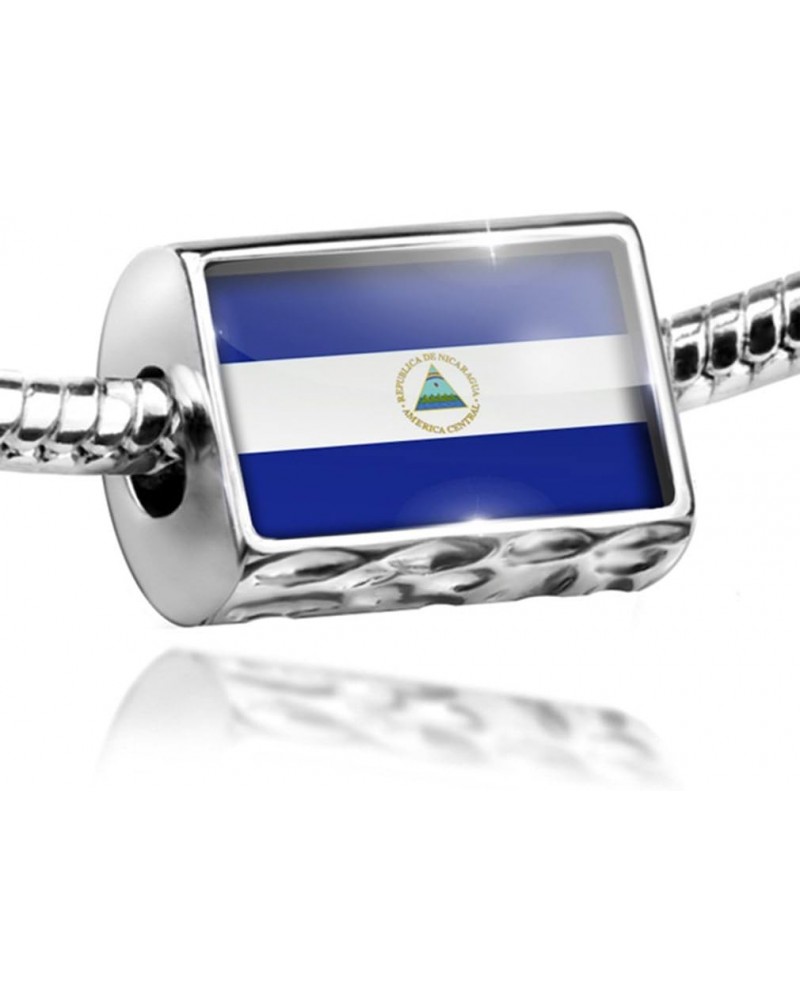 Charm Nicaragua Flag - Bead Fit All European Bracelets $12.82 Bracelets