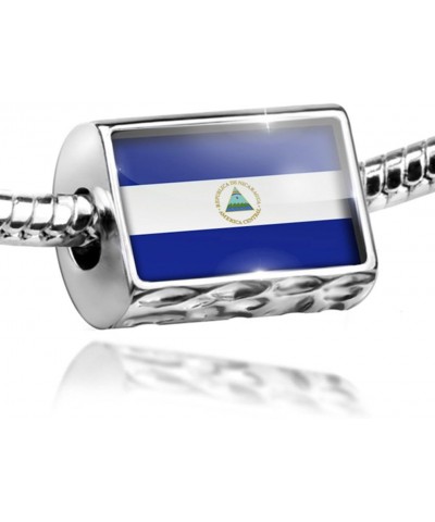 Charm Nicaragua Flag - Bead Fit All European Bracelets $12.82 Bracelets