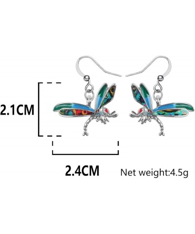 Enamel Alloy Cute Dragonfly Earrings for Women Girls Fashion Insect Jewelry Charms Gifts Green $10.02 Earrings