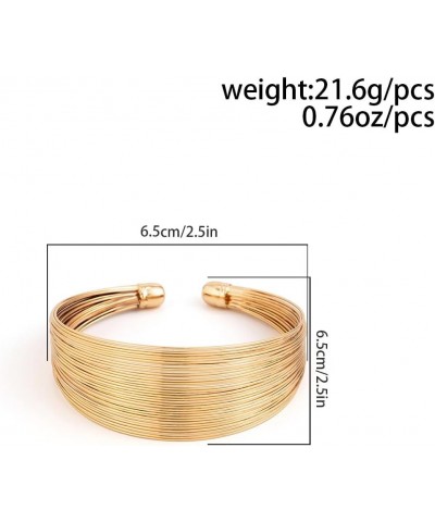 18K Gold Bangle Bracelets for Women Trendy Wide Chunky Cuff Bracelets Hammered Irregular Wrist Cuff Wrap Bracelet WG $11.99 B...