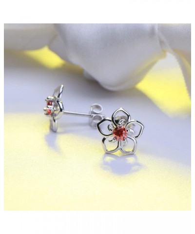 Stud Earrings for Women S925 Silver Needle Hypoallergenic Silver Plated Blue Cubic Zircon Flowers Earrings for Women Gift for...