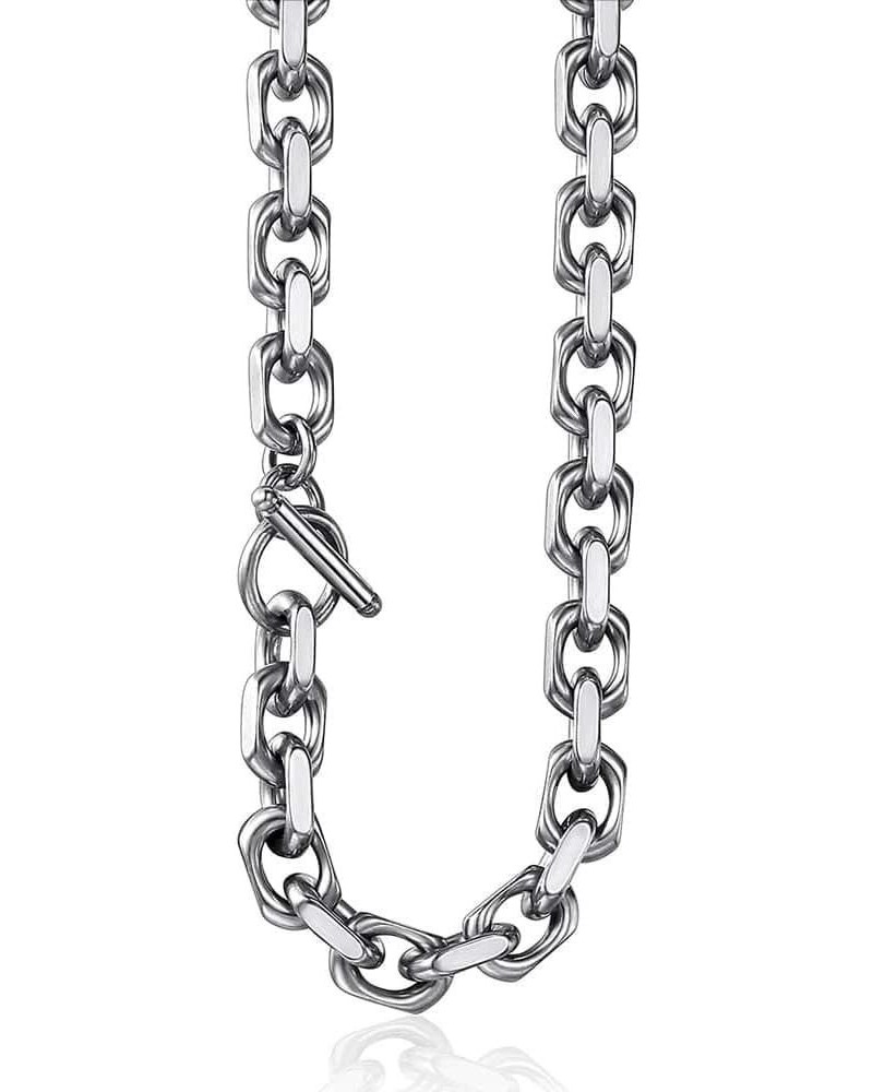 Stainless Steel Necklace Cable Rolo Link Chain Necklace for Mens Womens Stainless Steel Length Adjustable Personalized 26inch...