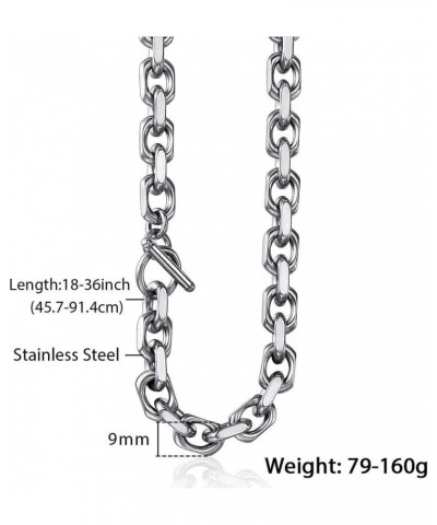 Stainless Steel Necklace Cable Rolo Link Chain Necklace for Mens Womens Stainless Steel Length Adjustable Personalized 26inch...