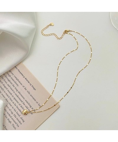 Gold Initial Necklaces for Women Trendy, Dainty 14K Gold Plated Layered Initial Necklace Cute Heart Pendant Choker Necklace S...