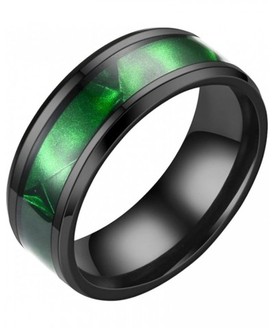 Fashion Stainless Steel Anxiety Ring for Women and Men Size 6-13 Width 8mm 6 Colors Exquisite Ring Green $4.15 Rings