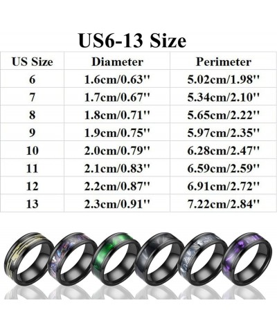 Fashion Stainless Steel Anxiety Ring for Women and Men Size 6-13 Width 8mm 6 Colors Exquisite Ring Green $4.15 Rings