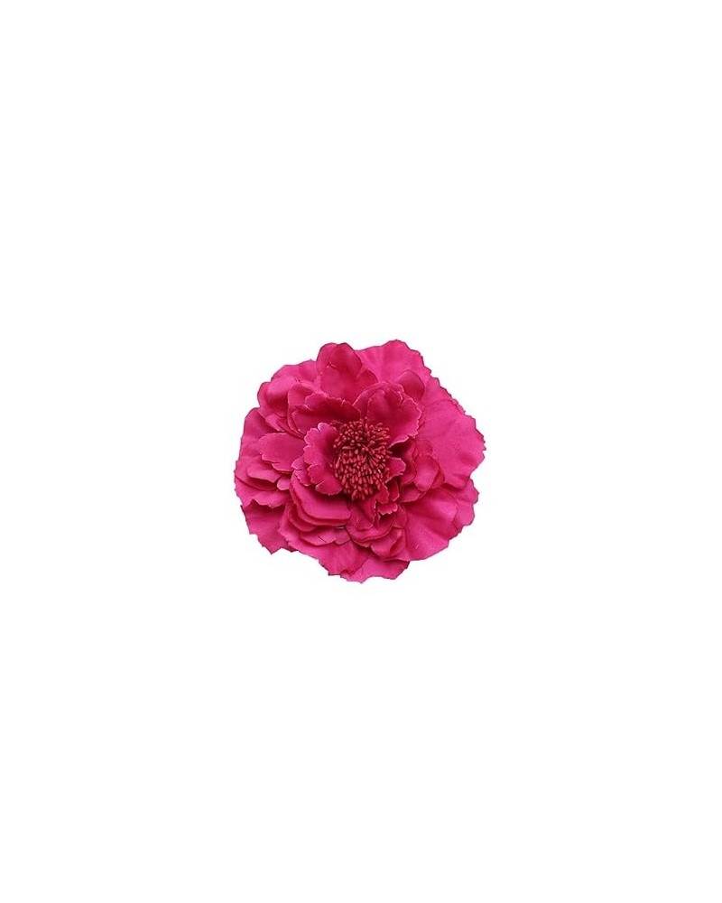 Women's Bohemia Peony Flowers Hairpin Hair Clip Flower Brooch (Royal Blue 1) Fuchsia 1 $6.95 Brooches & Pins