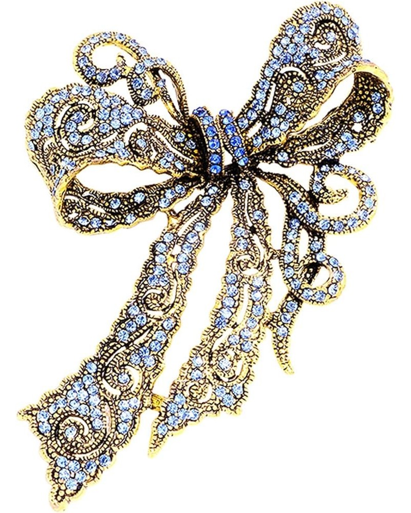 Brooch Pin Rhinestone Bow-knot Clothing Brooch Ornamental Clothes Decor Blue $4.91 Brooches & Pins