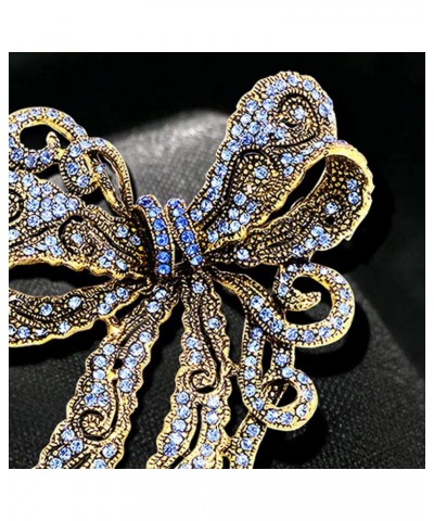 Brooch Pin Rhinestone Bow-knot Clothing Brooch Ornamental Clothes Decor Blue $4.91 Brooches & Pins