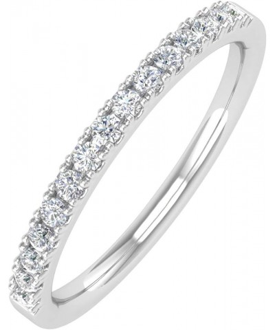 1/5 to 1/2 Carat Prong Set Diamond Wedding Band Ring in 14K White Gold 0.2 carats $97.60 Bracelets