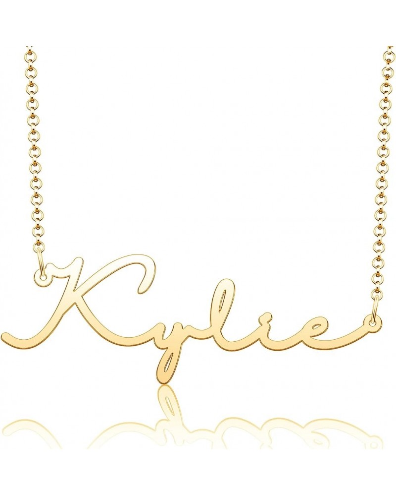 Personalized Name Necklace Cursive Script Name Stainless Steel Jewelry for Girls Name Necklace for Women Gold Name Necklace K...